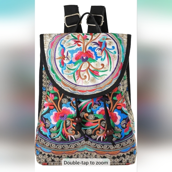 Eclectic Embroidered Backpack - Picture 2 of 6